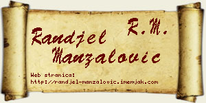 Ranđel Manzalović vizit kartica